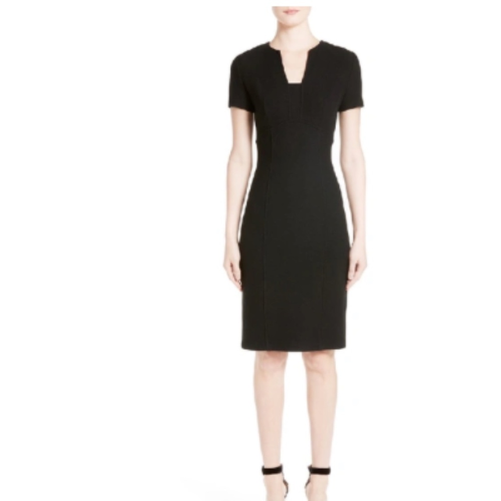 👑St John Micro Boucle Knit Dress In Caviar❤️